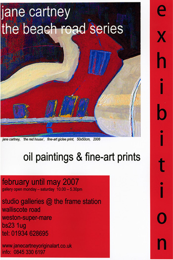 Exhibition of Jane Cartney's paintings at The Frame Station