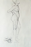 Life Study - Standing female by Jane Cartney
